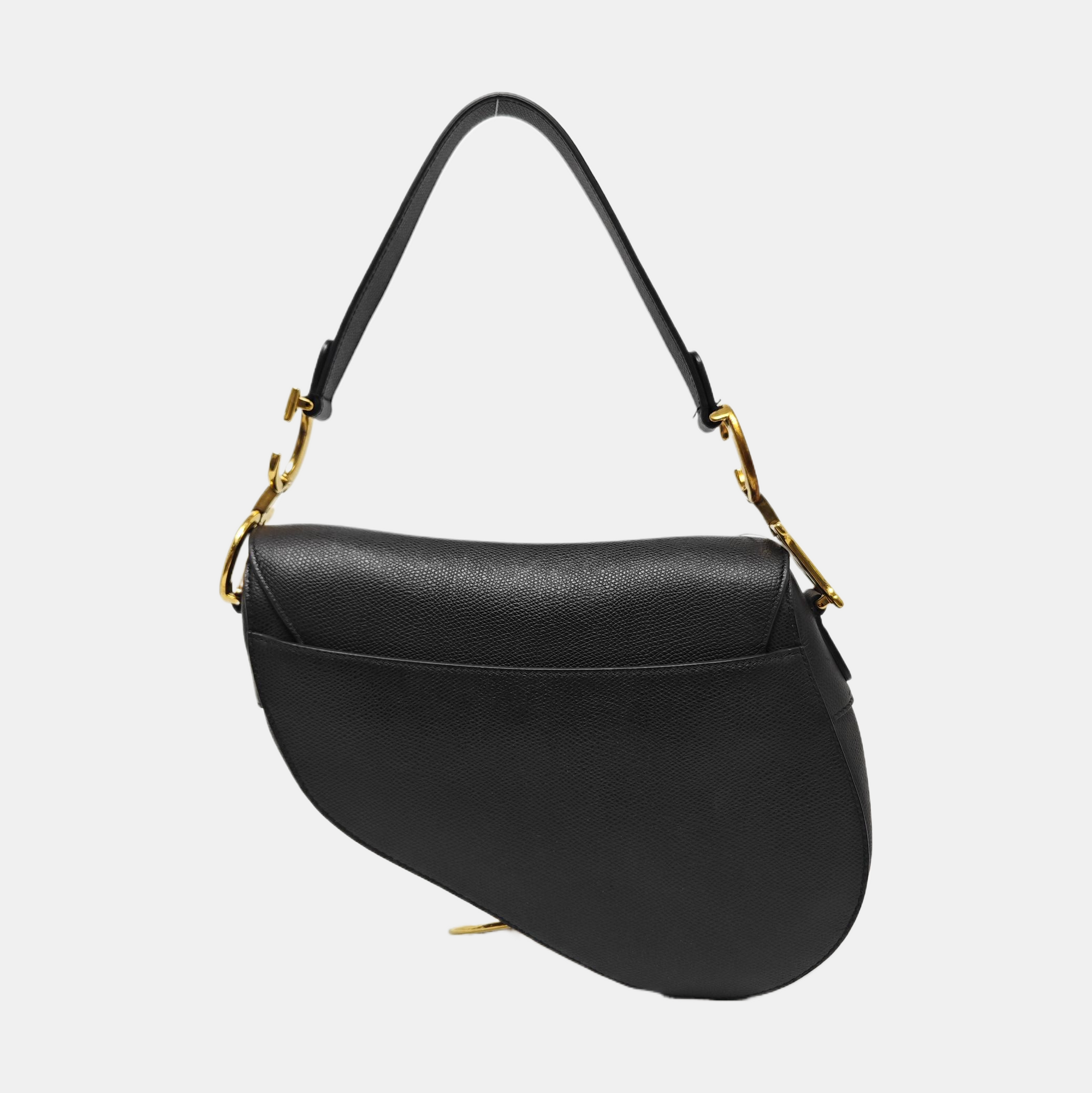 Saddle Medium Calfskin Black