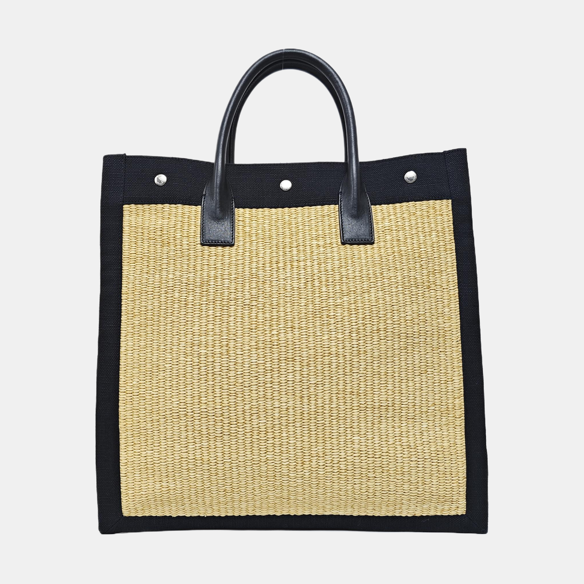 Straw Tote Bag Beige