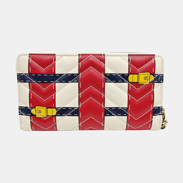 Quilted Calfskin Wallet White