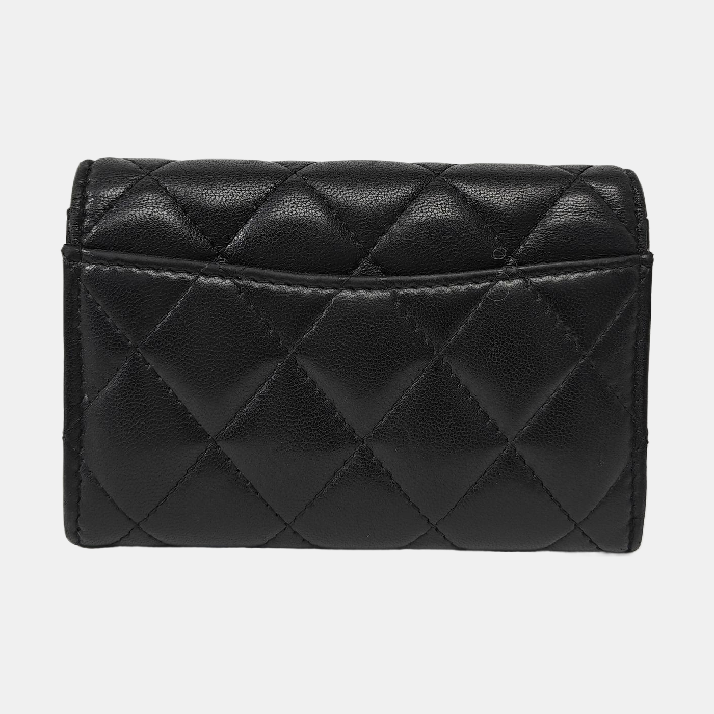 CLASSIC FLAP Quilted Lambskin Black Card Holder