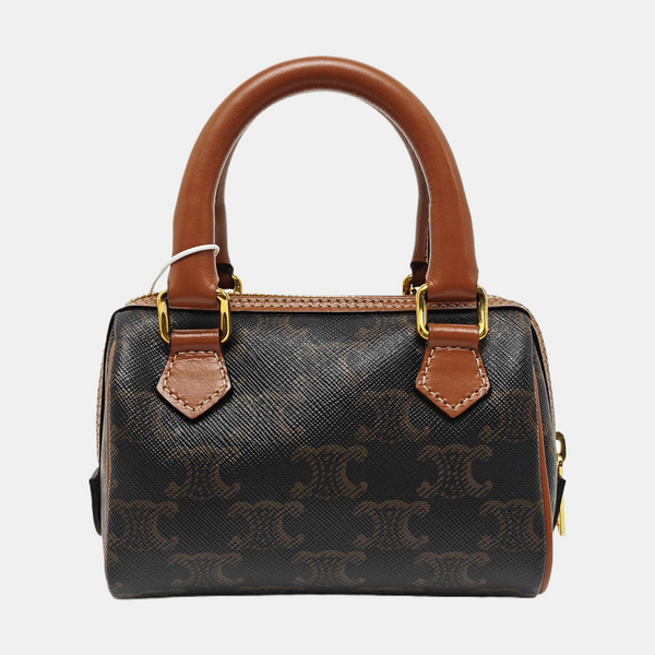 TRIOMPHE CANVAS Mini Coated Canvas Brown