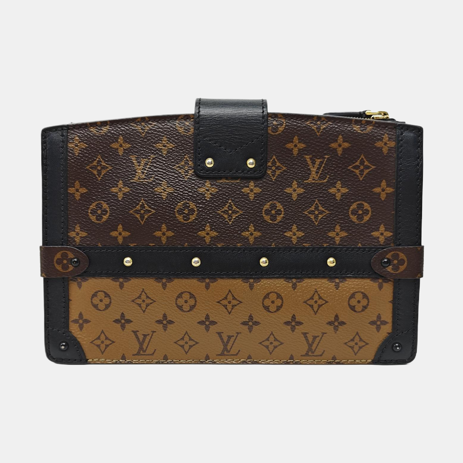 TRUNK Monogram Coated Canvas Brown
