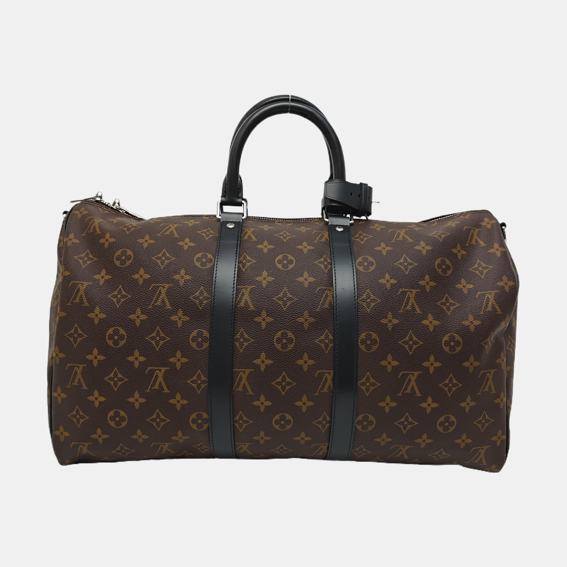 KEEPALL 45 Monogram Coated Canvas Brown