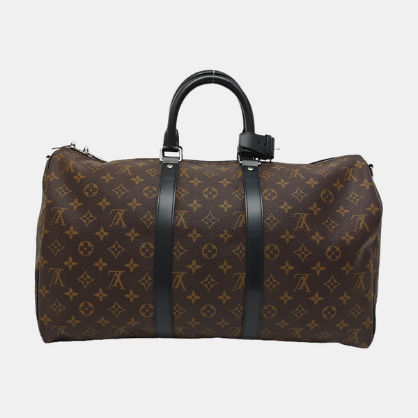 KEEPALL 45 Monogram Coated Canvas Brown