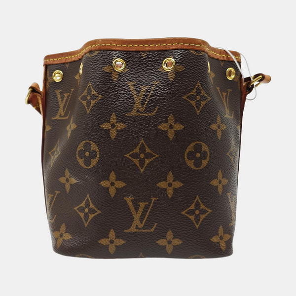 NÉONOÉ Nano Monogram Coated Canvas Brown