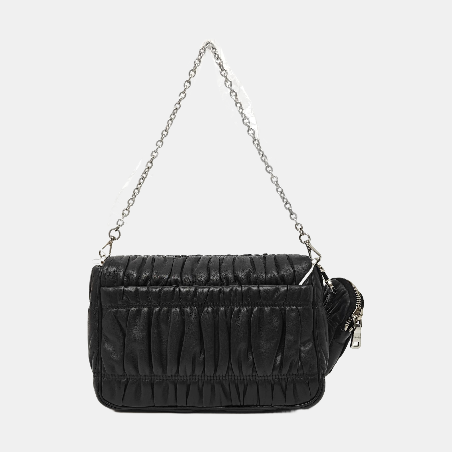 Quilted Lambskin Shoulder Bag Black