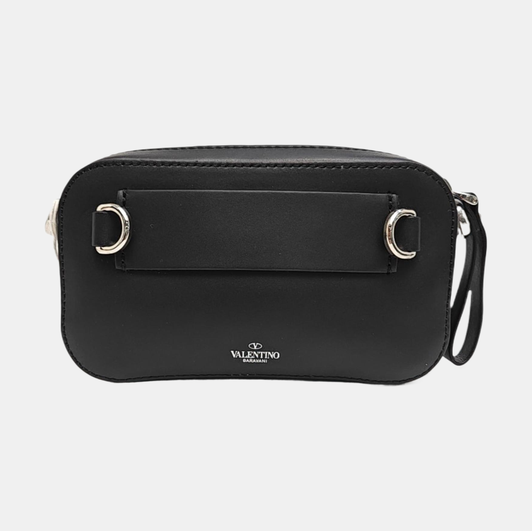 Vltn Small Calfskin Black