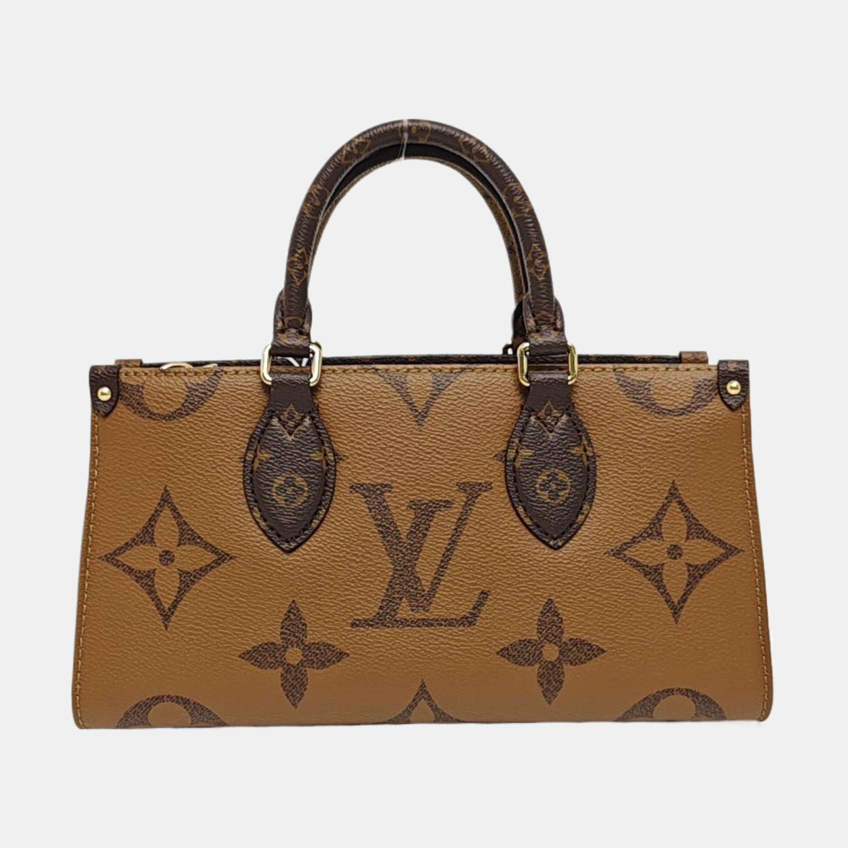 ONTHEGO EAST WEST PM Monogram Coated Canvas Brown