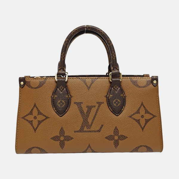 ONTHEGO EAST WEST PM Monogram Coated Canvas Brown