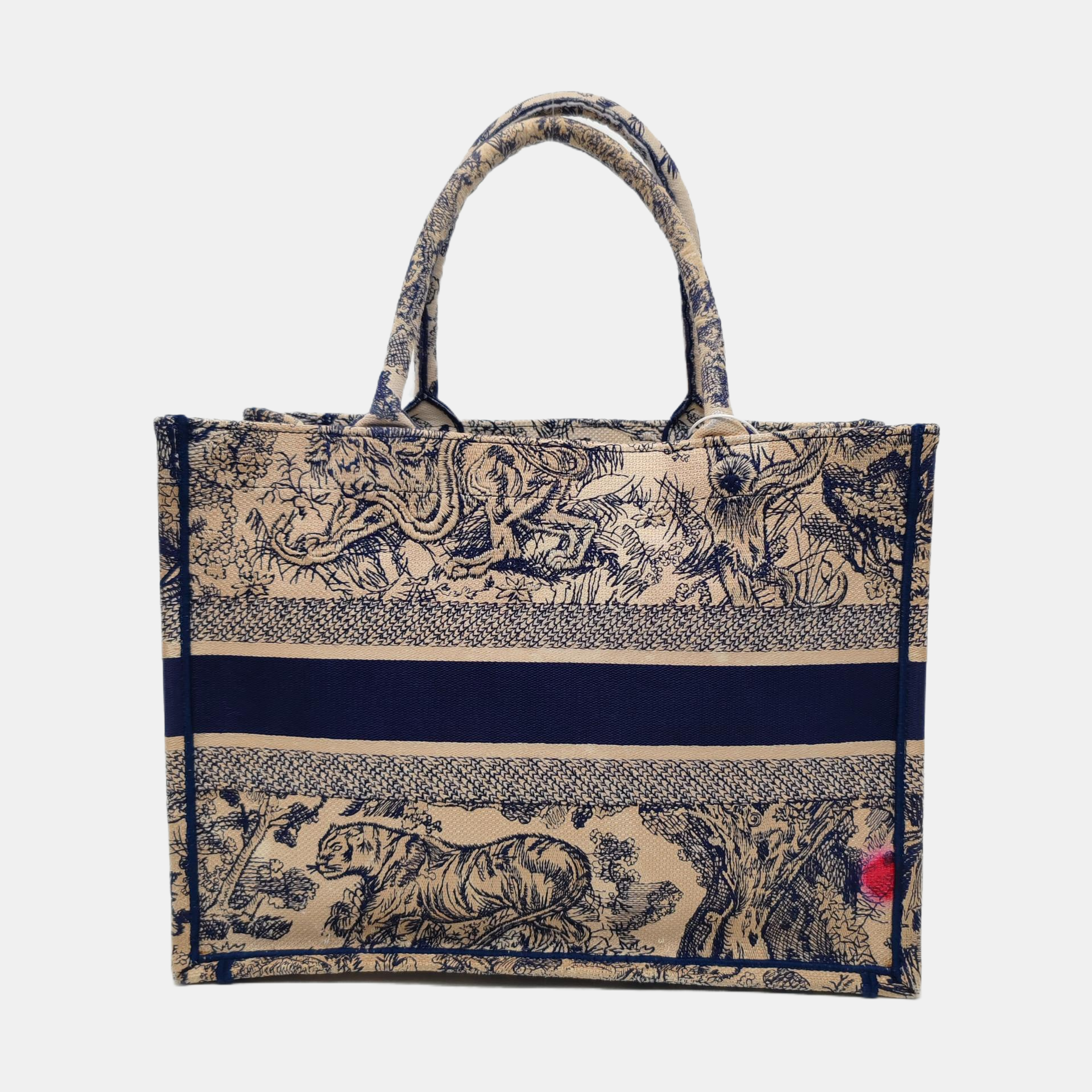 Authenticated pre-owned  Book Tote Medium Canvas Blue - Tote Bag at Looply