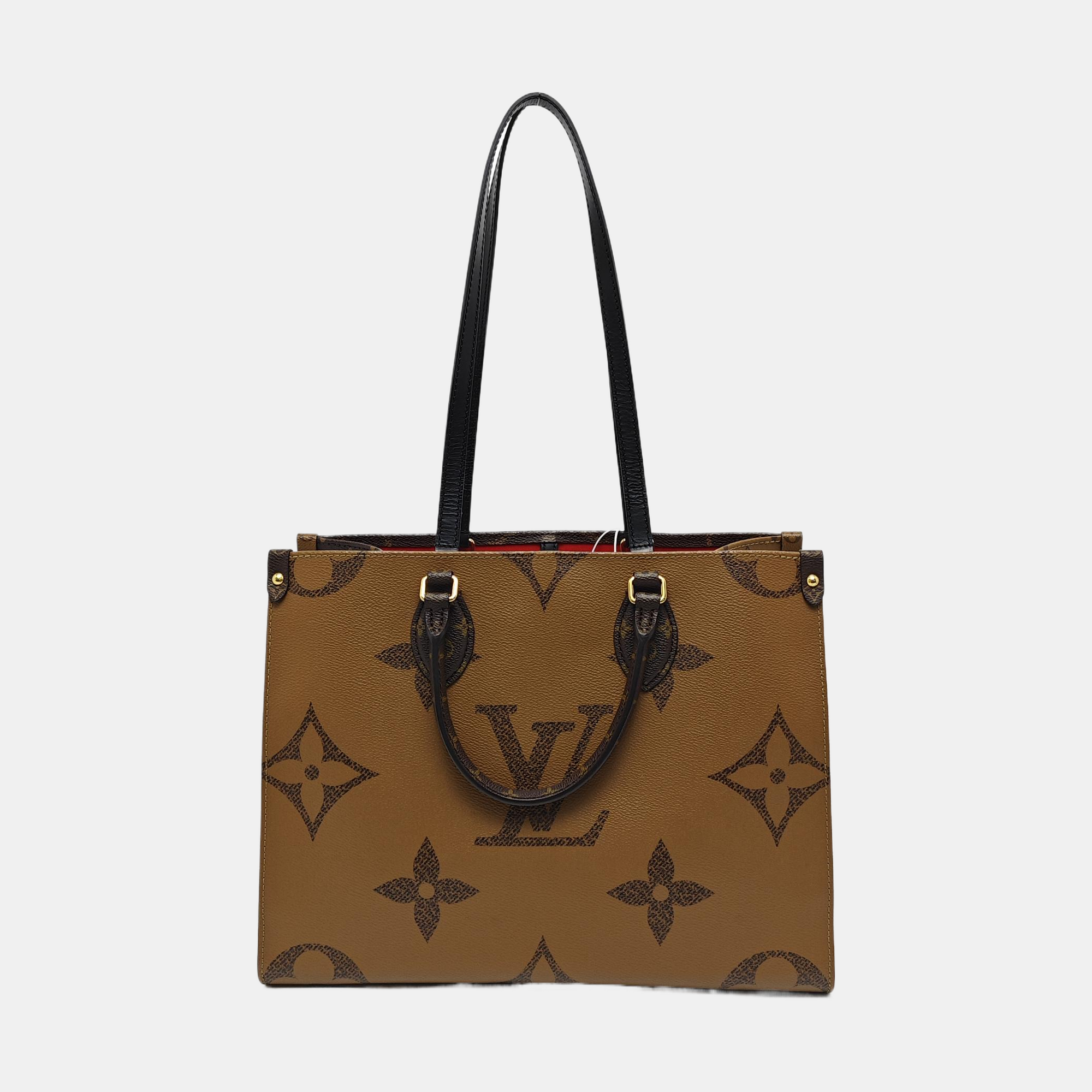 ONTHEGO MM Monogram Coated Canvas Brown