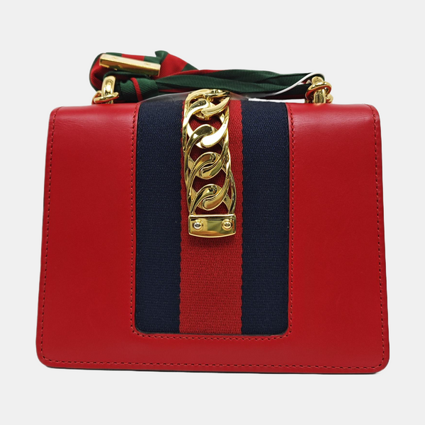 Sylvie Mini Calfskin Red