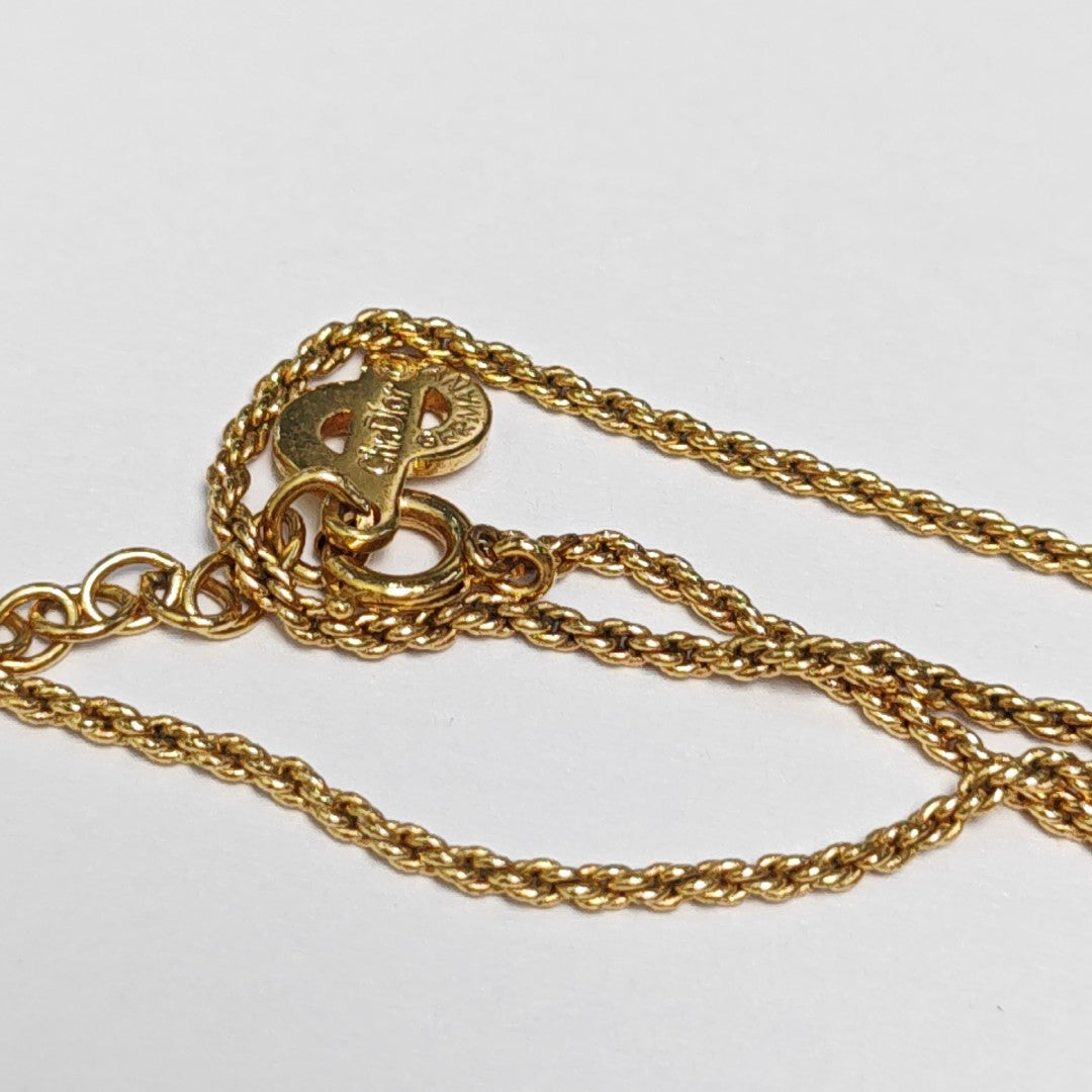 Twist Round Metal Gold Necklace