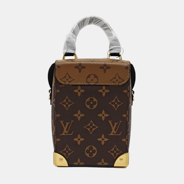 CAMERA BOX Monogram Coated Canvas Brown