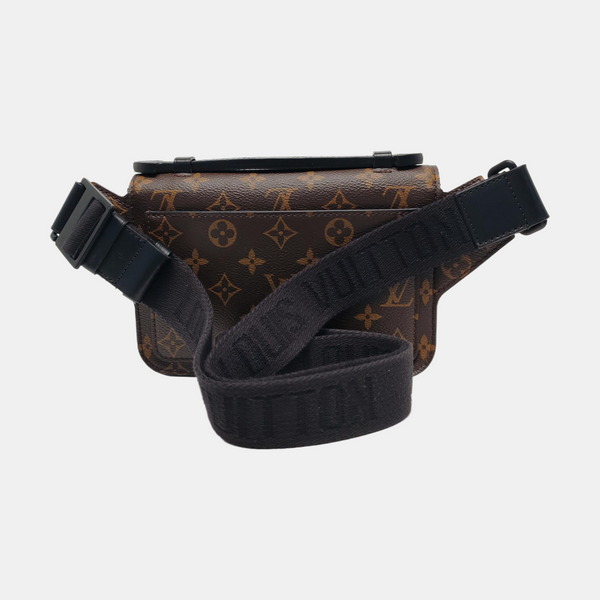 S LOCK Monogram Coated Canvas Brown