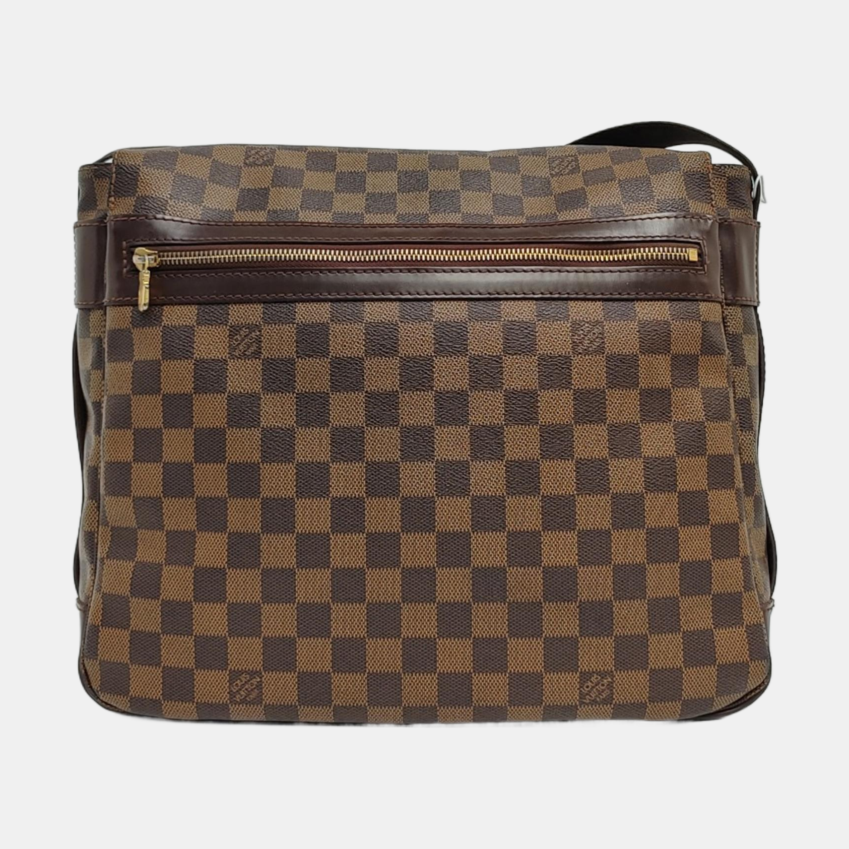 BASTILLE Damier Ebene Coated Canvas Brown