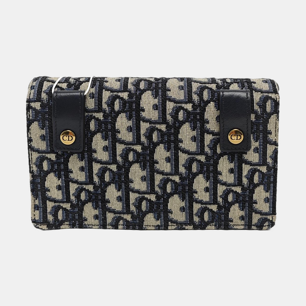 Saddle Mini Oblique Canvas Blue