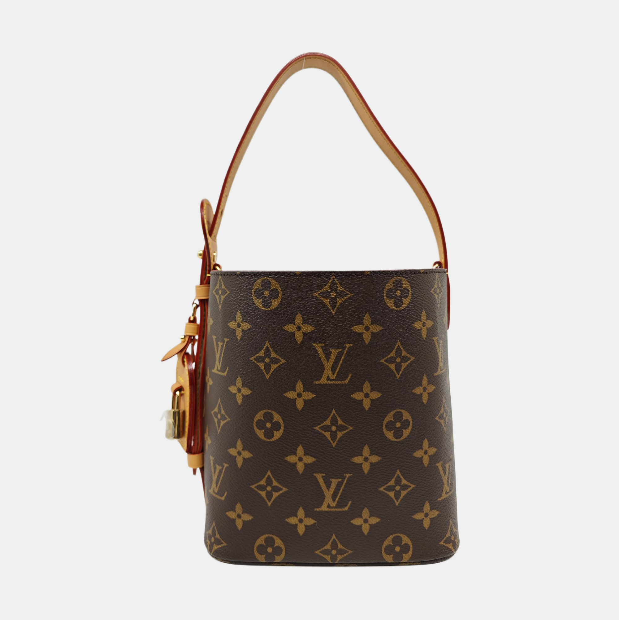 ALL IN BB Monogram Coated Canvas Brown