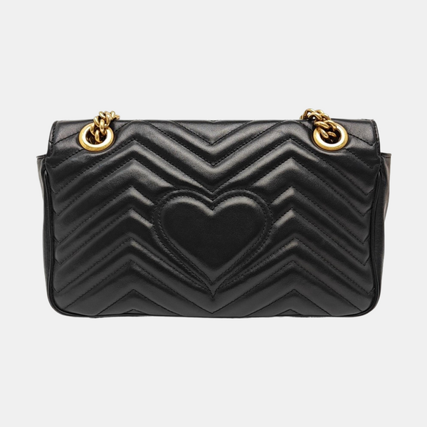 GG Marmont Medium Quilted Calfskin Black