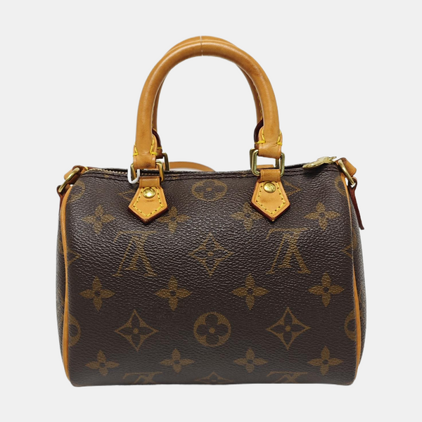 SPEEDY Nano Monogram Coated Canvas Brown