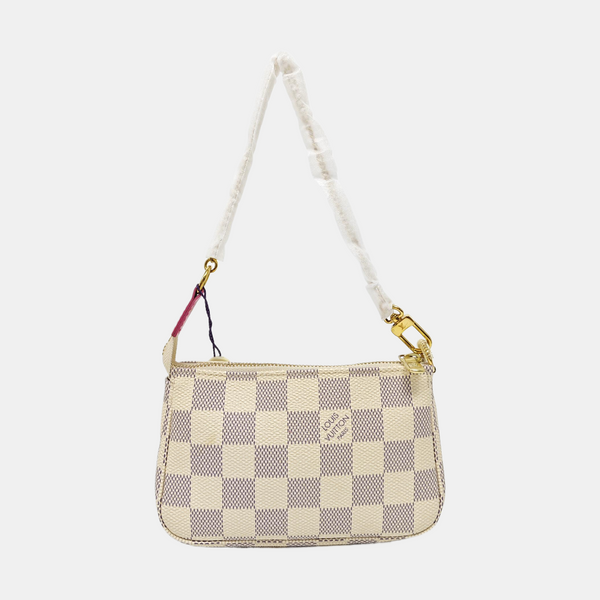 ACCESSOIRES Mini Damier Azur Coated Canvas White