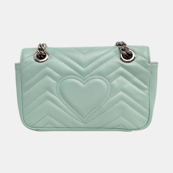 GG Marmont Small Quilted Calfskin Green