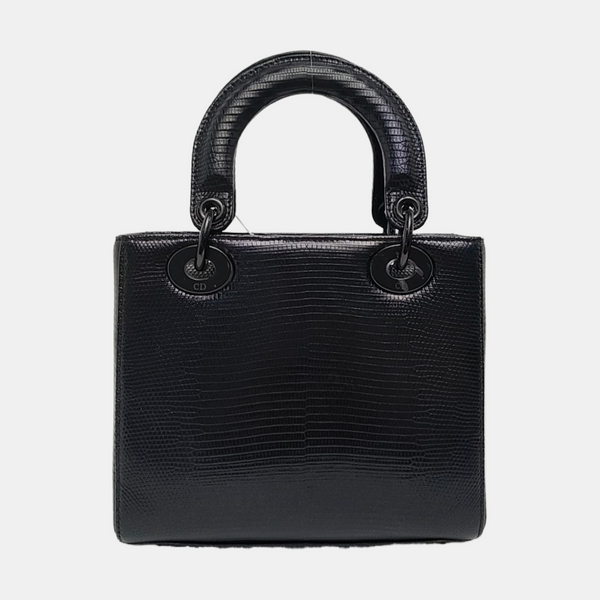 Lady Dior Small Lizard Blue