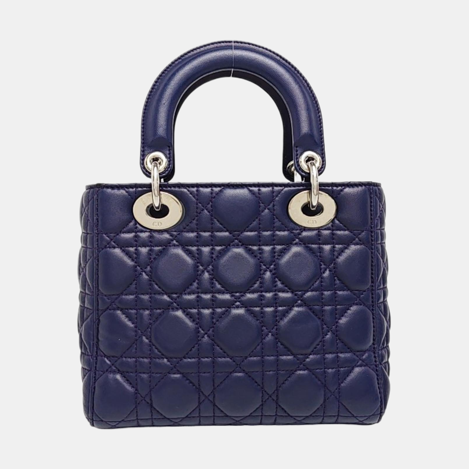 Lady Dior Small Cannage Lambskin Blue