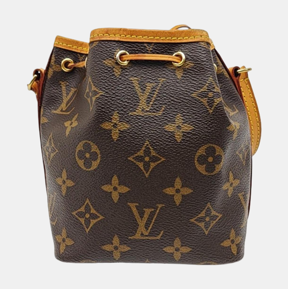 NÉONOÉ Nano Monogram Coated Canvas Brown