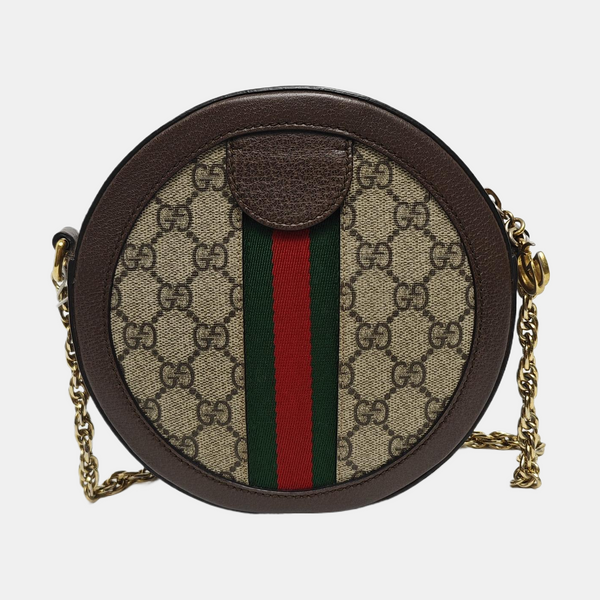 Ophidia Mini Monogram Coated Canvas Beige