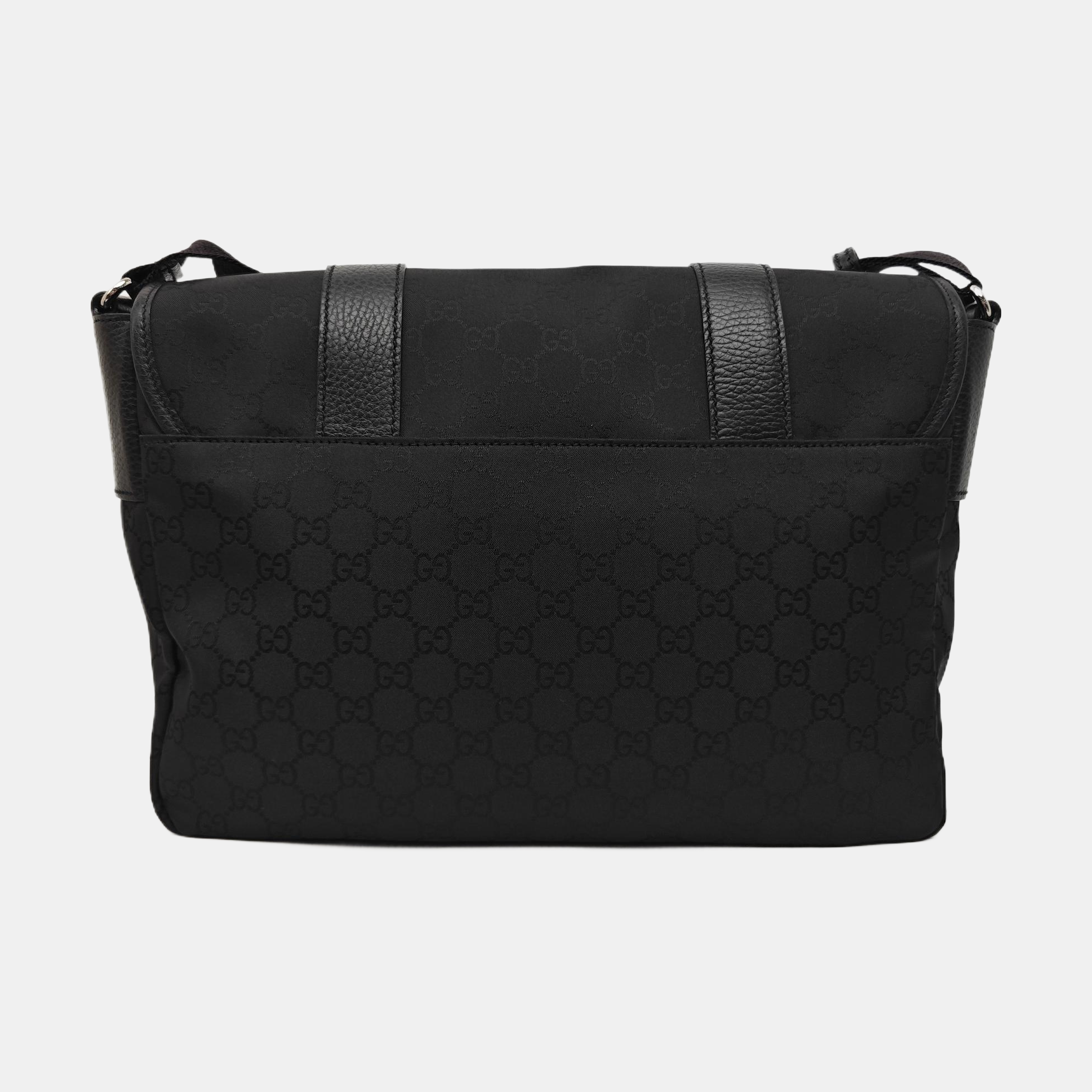 Fabric Shoulder Bag Black