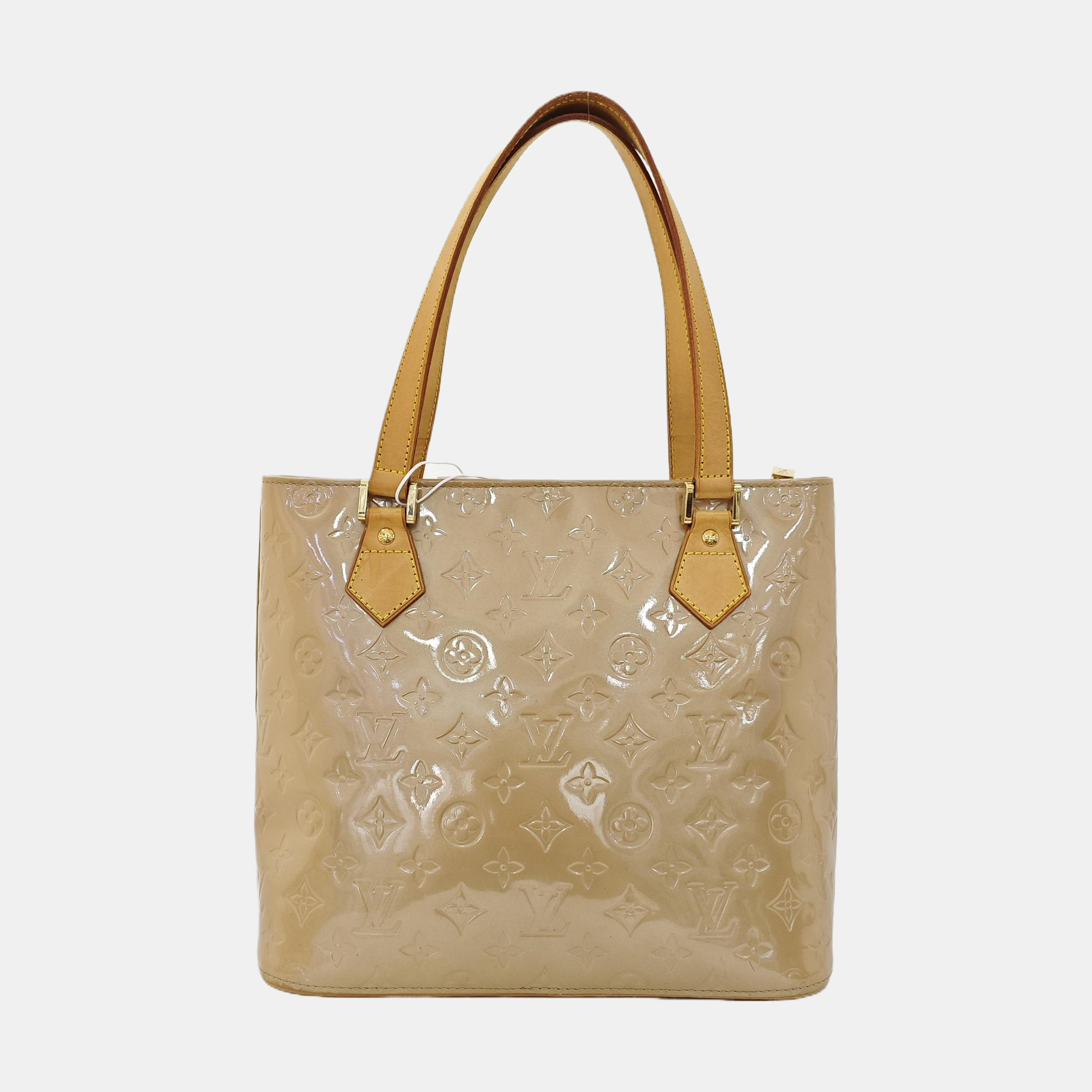 HOUSTON Monogram Patent Leather Beige