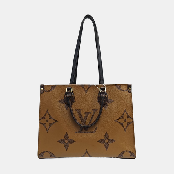 Onthego MM Lona revestida Monogram Marrón