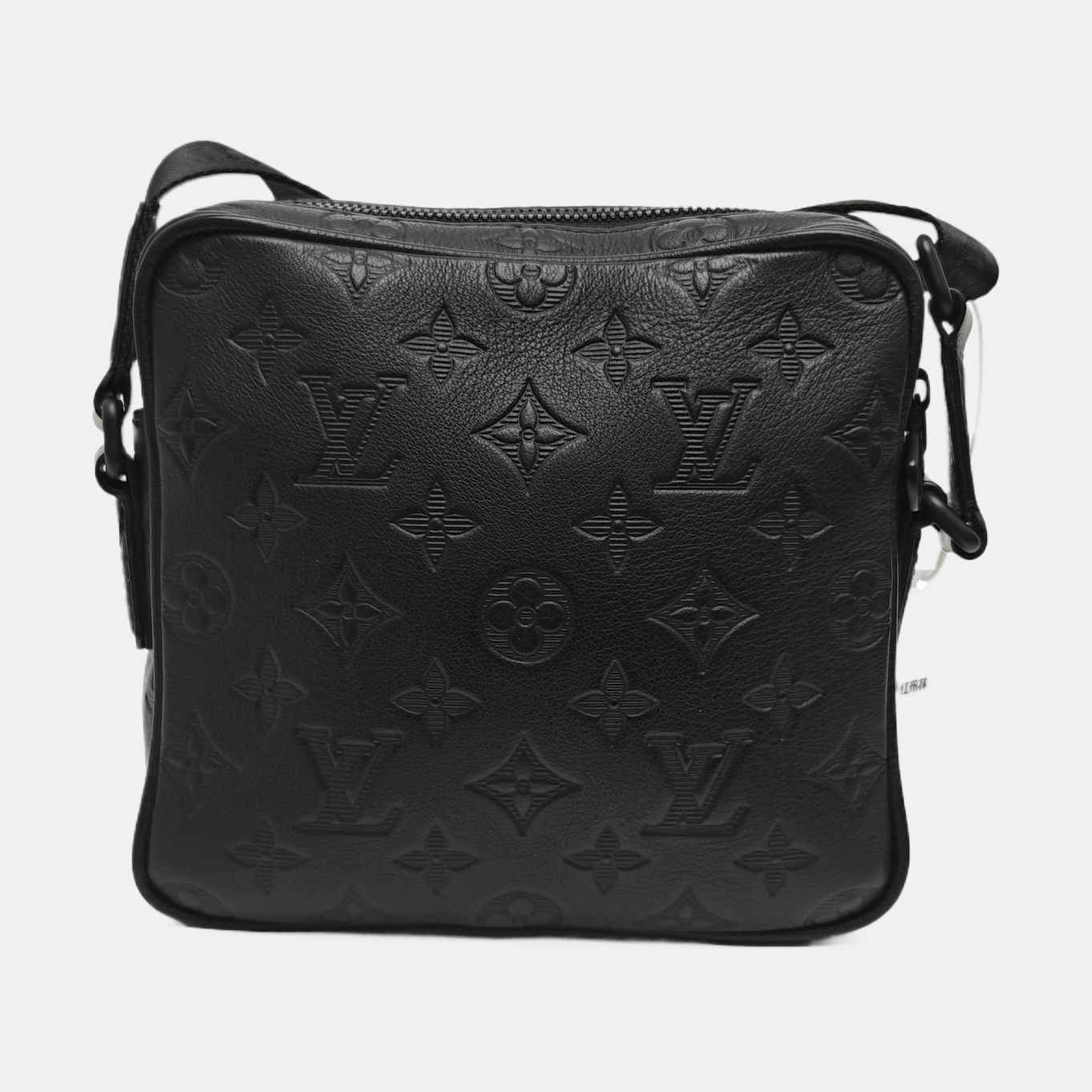 Monogram Calfskin Shoulder Bag Black