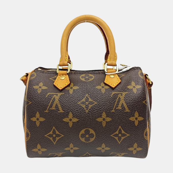 SPEEDY Nano Monogram Coated Canvas Brown