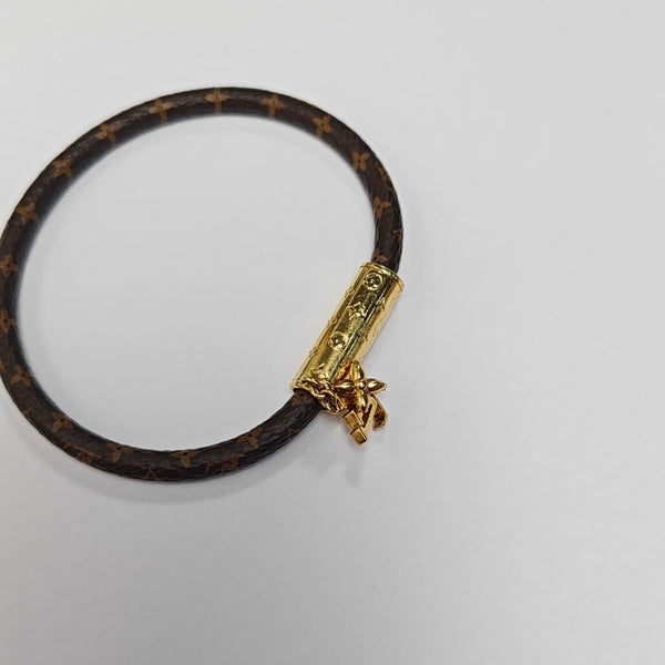 LV Push Coated Canvas Brown Bangle