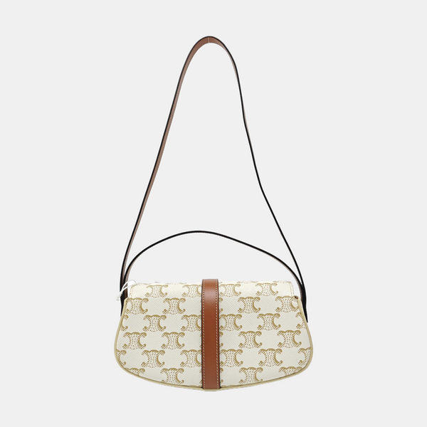 Coated Canvas Shoulder Bag White