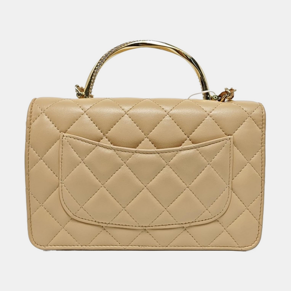 WOC Quilted Lambskin Beige