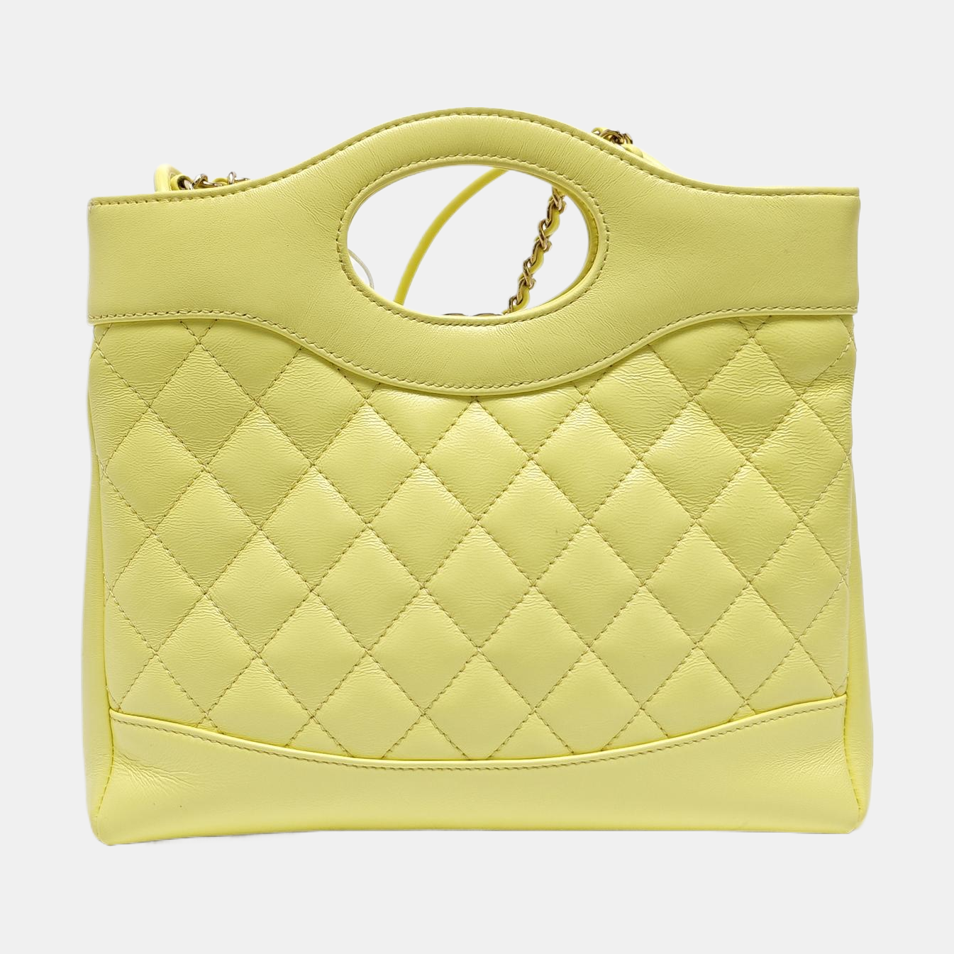 CHANEL 31 Mini Quilted Calfskin Yellow