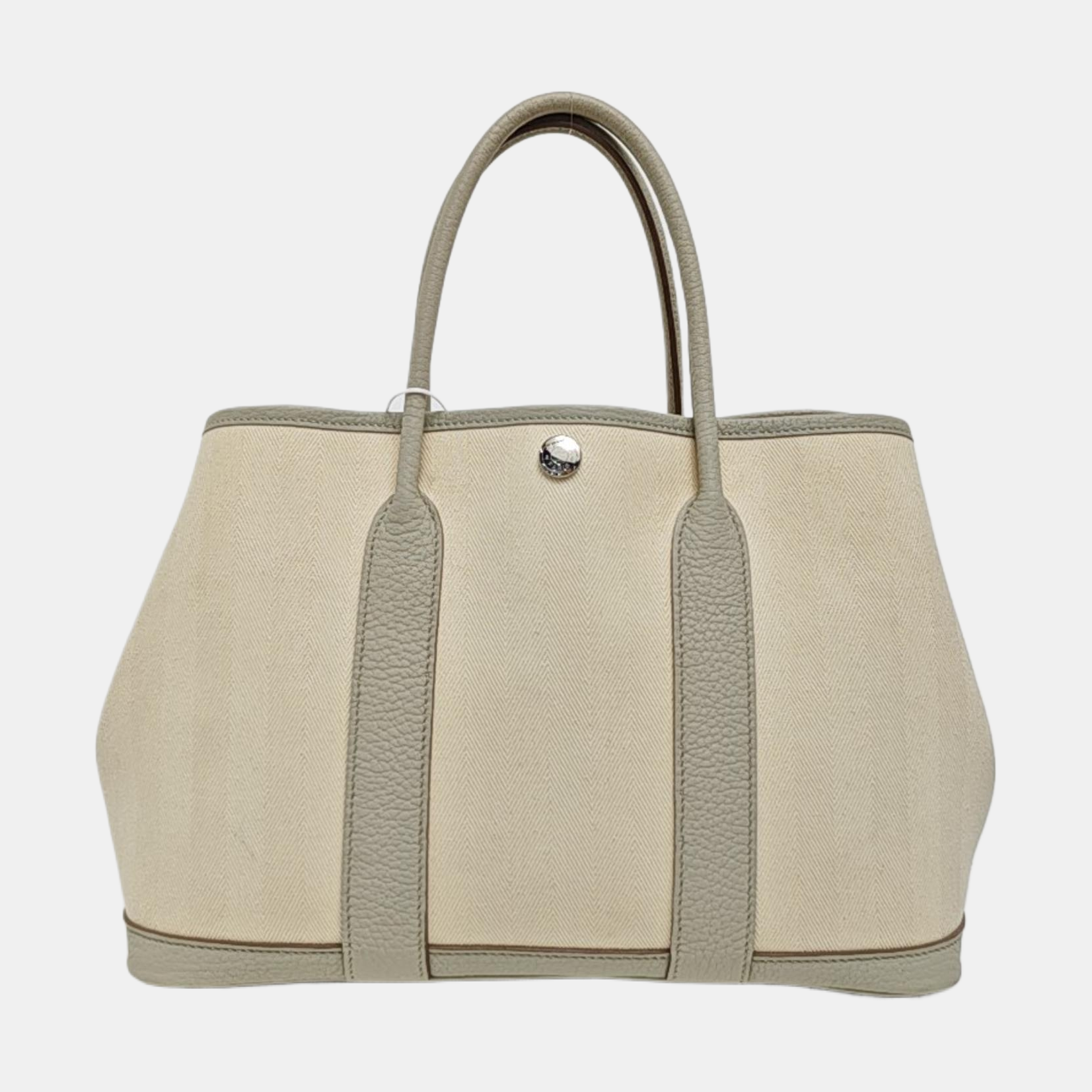 Authenticated pre-owned  Garden Party Canvas White - Top Handle Bag at Looply