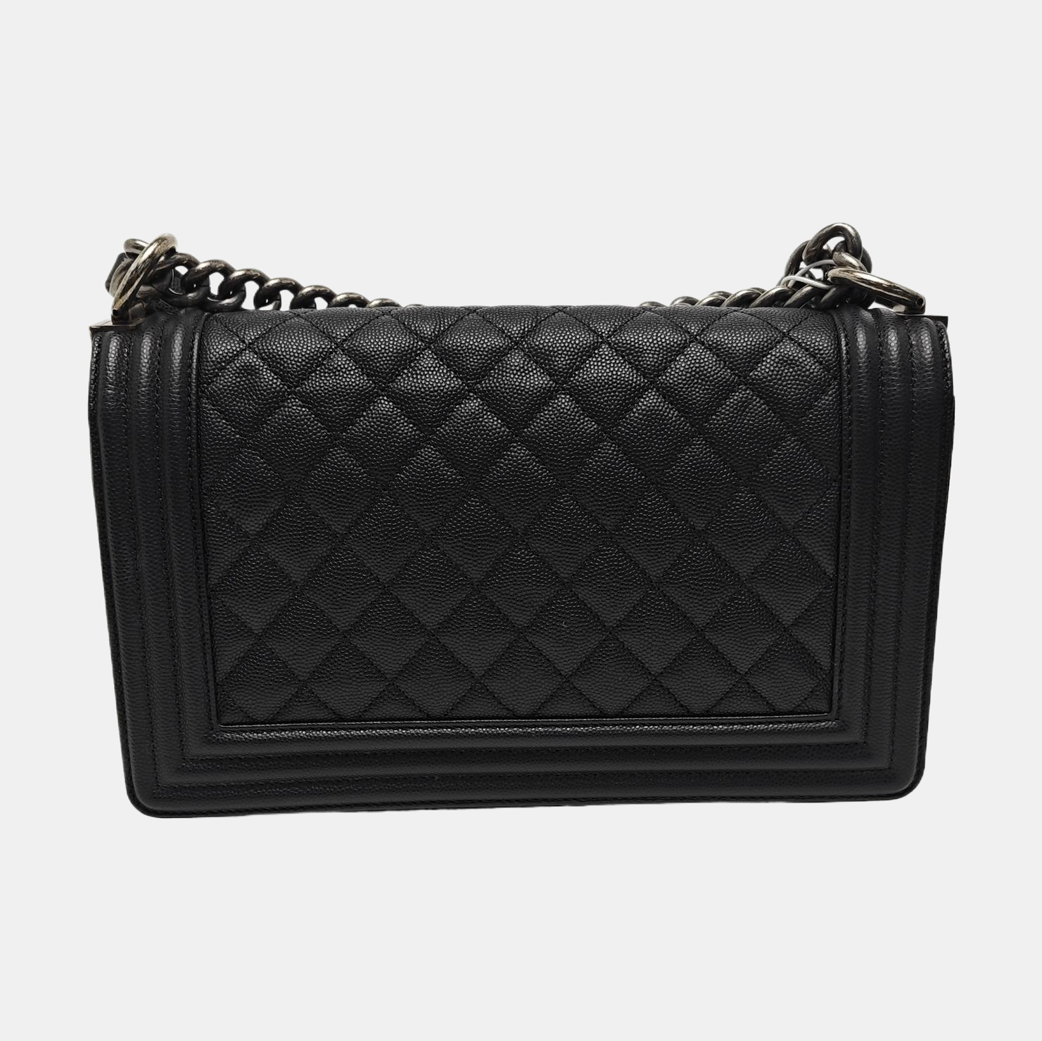 BOY CHANEL Medium Quilted Calfskin Black