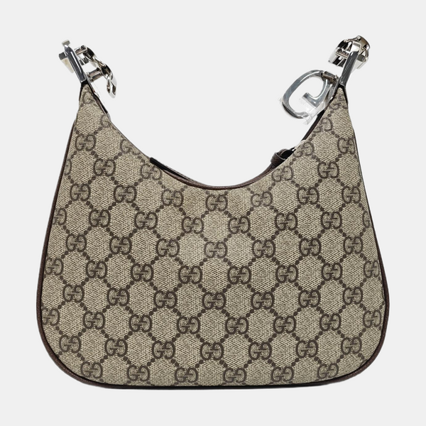 Monogram Coated Canvas Shoulder Bag Black