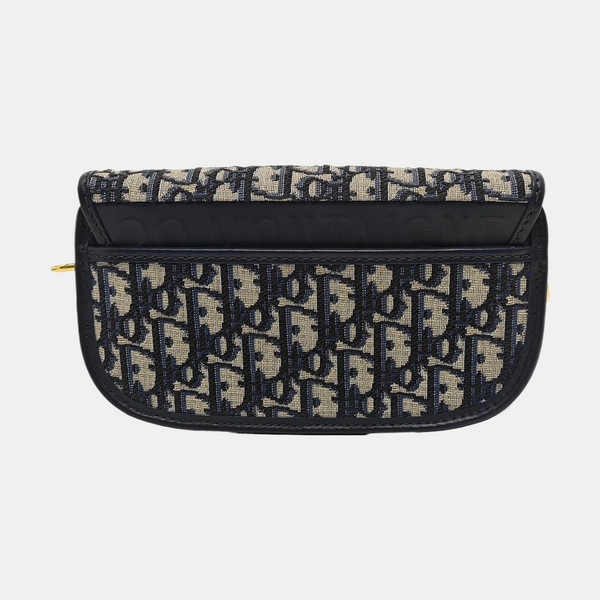 Bobby East-West Medium Oblique Canvas Blue