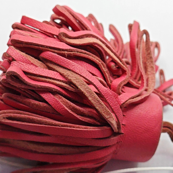 Red Leather Bag Charm