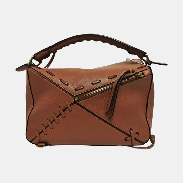 Puzzle Medium Quilted Calfskin Brown