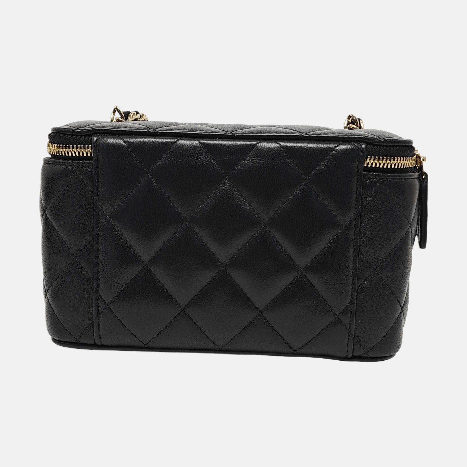 VANITY CASE Small Quilted Lambskin Black