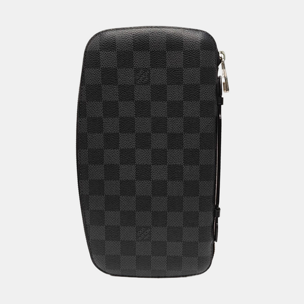 Damier Graphite Coated Canvas Clutch Gray