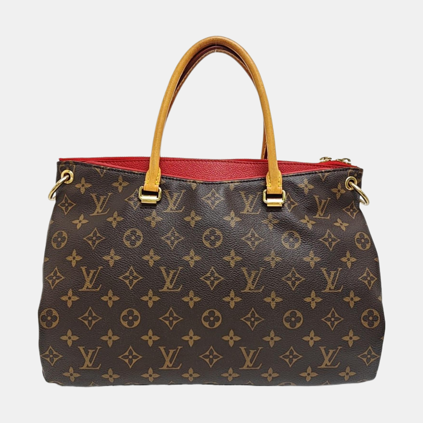 PALLAS MM Monogram Coated Canvas Brown