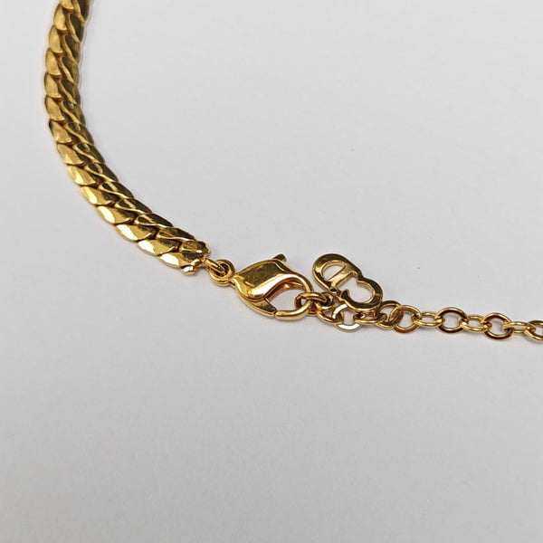 Twist Round Metal Gold Necklace