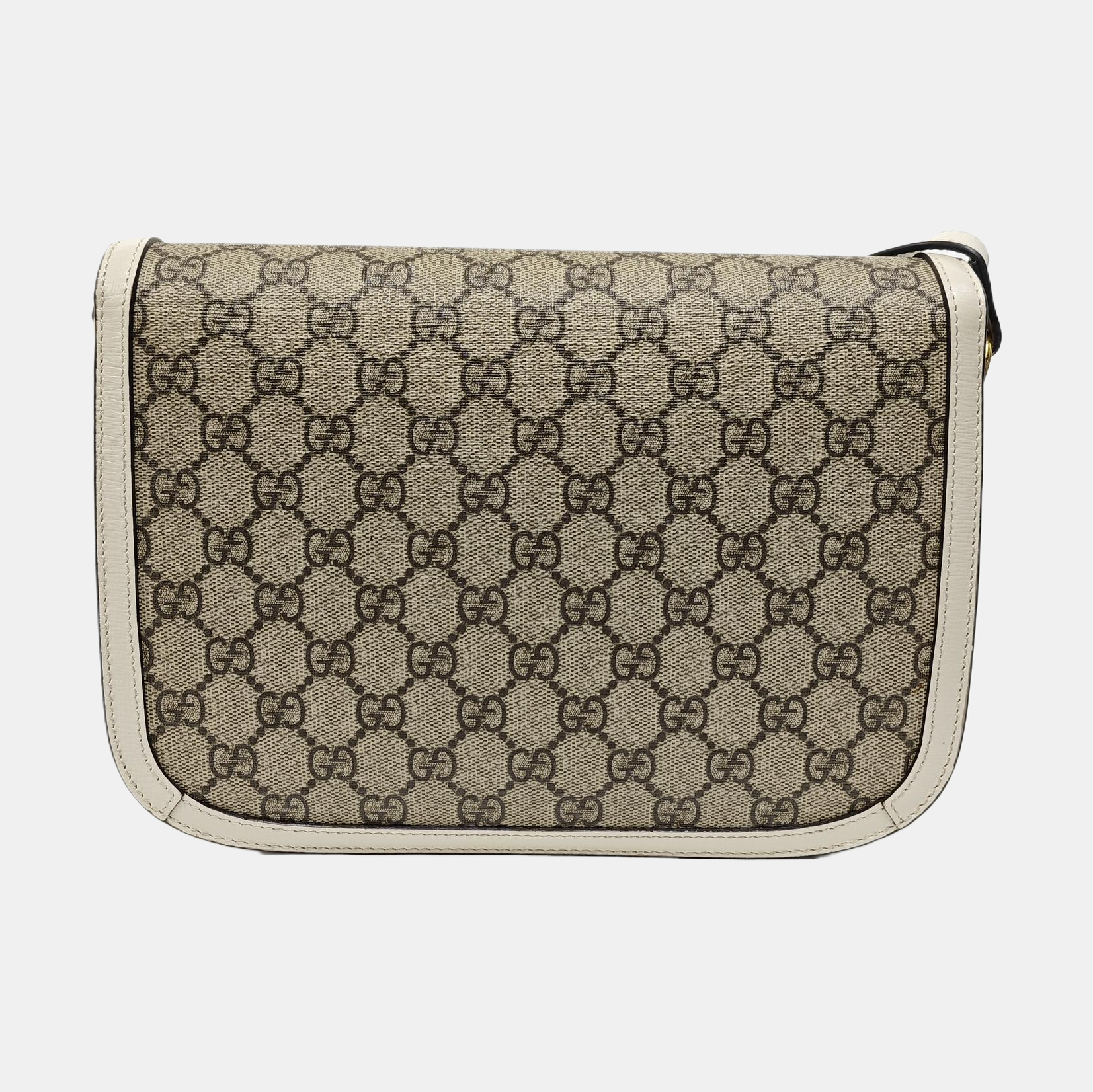 Horsebit 1955 Small Monogram Coated Canvas Beige